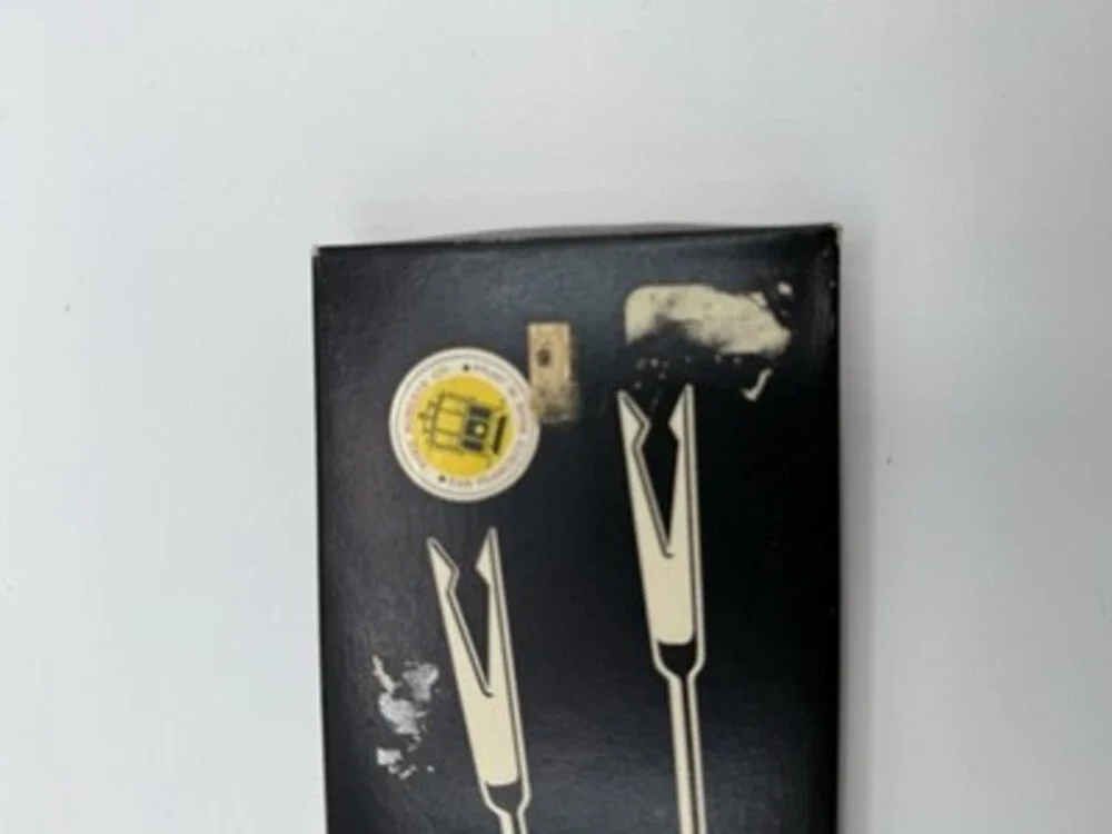 Set of 6 vintage 1960’s Fondue Forks with Color  Knobs Wood Stainless Steel